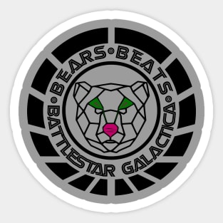 Bears, Beets, Battlestar Galactica v3 Sticker